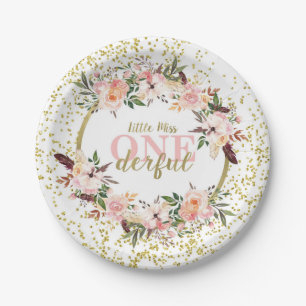 Prato De Papel Srta. ONEMaravilhosa Birthday Plates