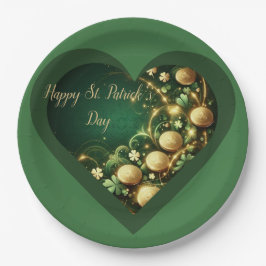 Prato De Papel St Patrick's Day Green and Gold Coins