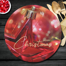 Prato De Papel Star Ornament Felry Natal