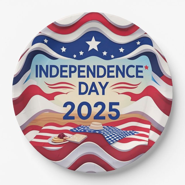 Prato De Papel Star-Studded Independence Day Bowls (Frente)