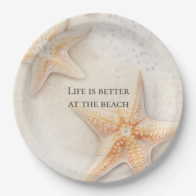 Prato De Papel Starfish Ocean Beach (Frente)