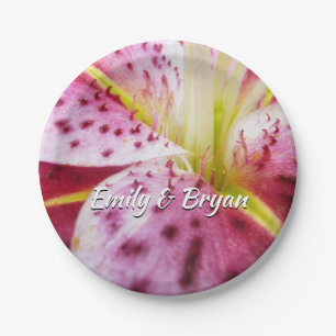 Prato De Papel Stargazer Lily Bright Magenta Floral