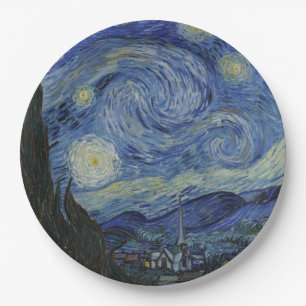 Prato De Papel Starry Night por Vincent Van Gogh