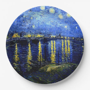 Prato De Papel Starry Night sobre o Rhone, obra-prima van Gogh