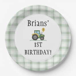 Prato De Papel Start Your Tractor Round Paper Plate 