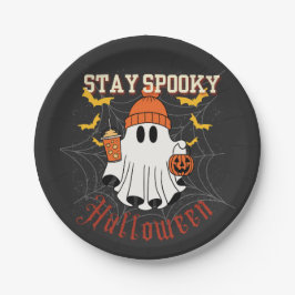Prato De Papel Stay Spooky Ghost Halloween