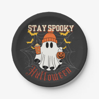 Prato De Papel Stay Spooky Ghost Halloween 