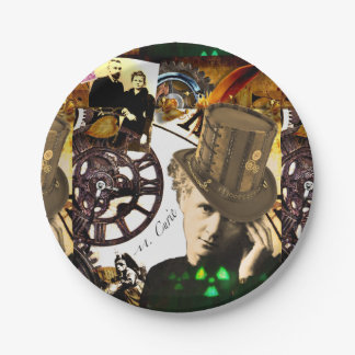 Prato De Papel Steampunk Marie Curie