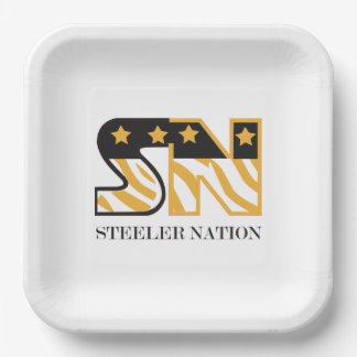 Prato De Papel Steeler Nation Party Plate