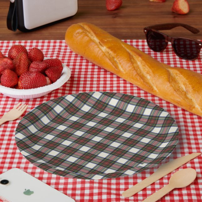 Prato De Papel Stewart Dress Scottish Clan Tartan (Piquenique)