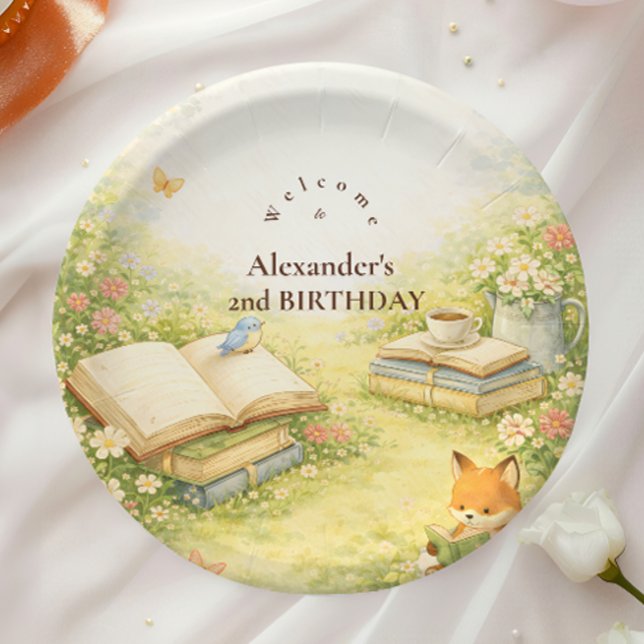 Prato De Papel Storybook Chapter Two Birthday (Criador carregado)