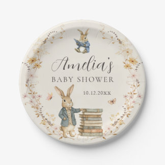 Prato De Papel Storybook New Chapter Baby Shower Paper Plates