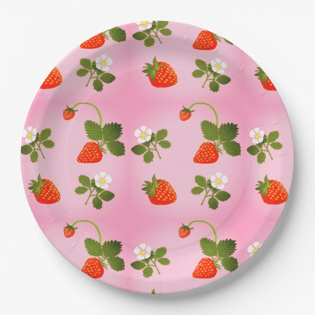 Prato De Papel Strawberries (Frente)