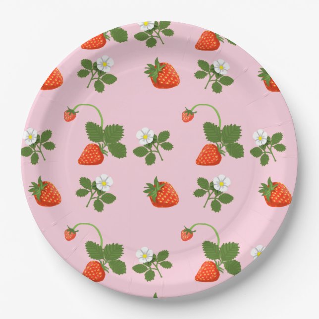 Prato De Papel Strawberries (Frente)