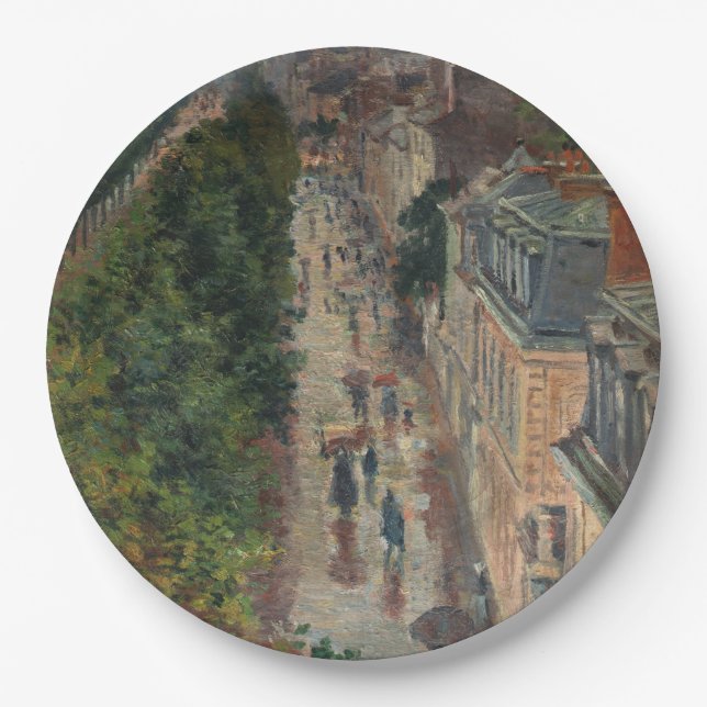 Prato De Papel Street Scene em Paris, França (por Maximilien Luce (Frente)