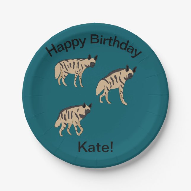 Prato De Papel Striped Hyenas (Frente)