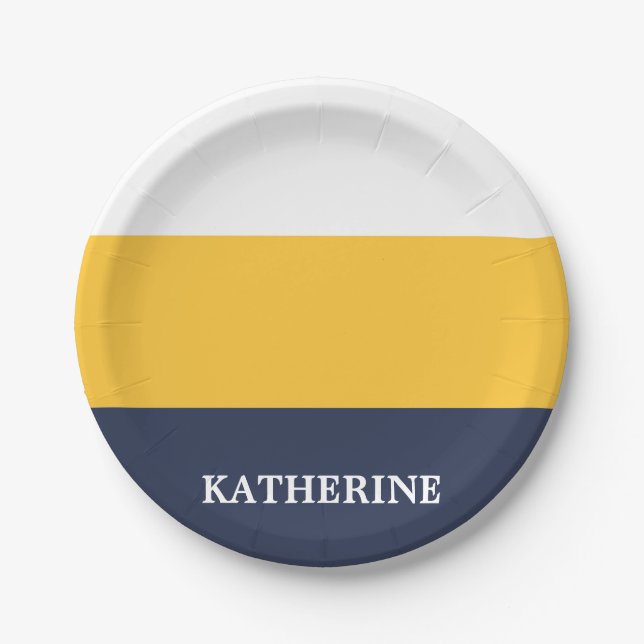 Prato De Papel Stripes Pattern (Frente)