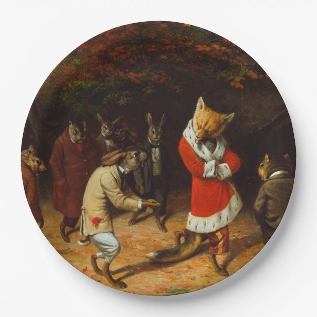 Prato De Papel Sua Majestade Recebe (por William Holbrook Beard) (Frente)