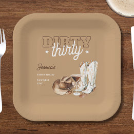 Prato De Papel Suja 30 - Partido aniversário de 30 anos do País O