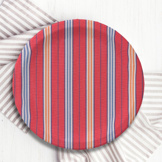 Prato De Papel Summer Beach Stripes (Criador carregado)