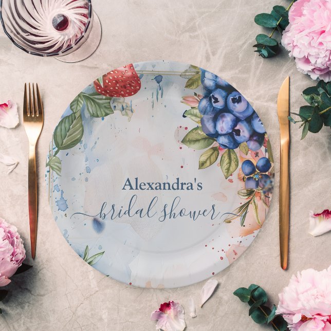 Prato De Papel Summer Berry Sweet Strawberry Chá de panela (Criador carregado)