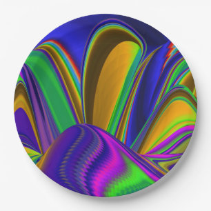 Prato De Papel Summerrainbow, Abstrato 3D Rainbowart