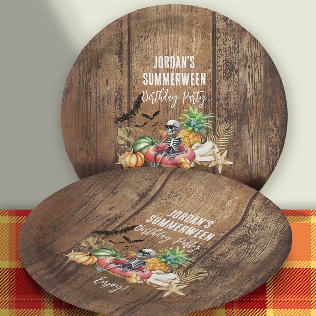 Prato De Papel Summerween Birthday Party (Criador carregado)