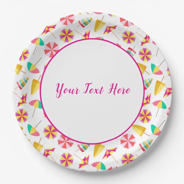 Prato De Papel Sun Umbrellas (Frente)