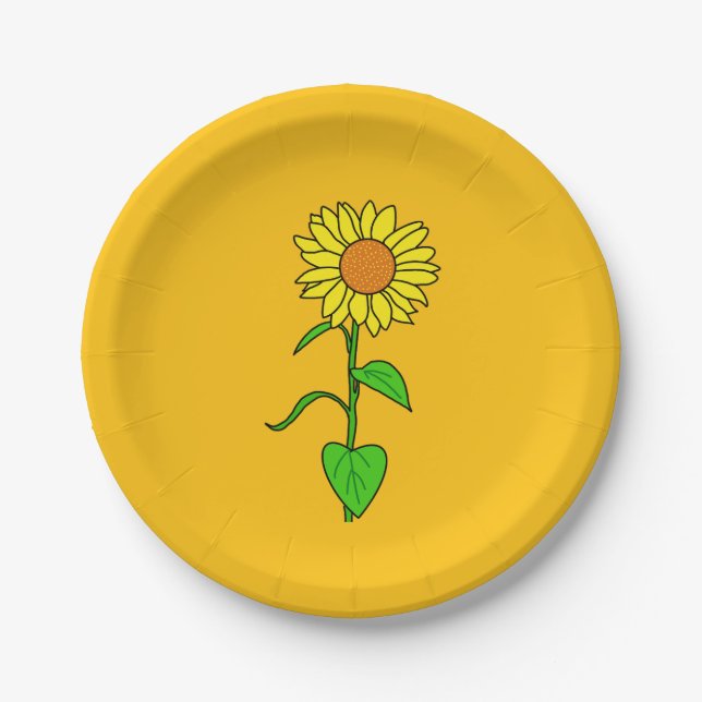Prato De Papel Sunflower Paper Plate (Frente)