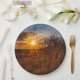 Prato De Papel Sunset no deserto de Kalahari, Namíbia