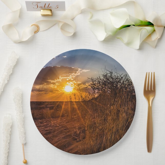 Prato De Papel Sunset no deserto de Kalahari, Namíbia (Casamento)