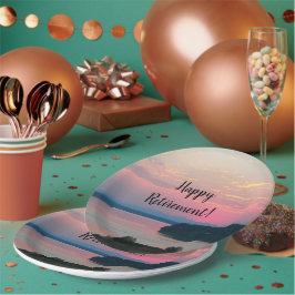 Prato De Papel Sunset Pink Seascape de Reforma Feliz