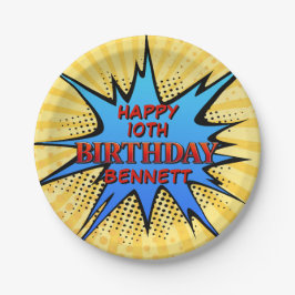 Prato De Papel Super-herói Birthday