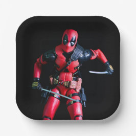 Prato De Papel Super-herói com fotografia de brinquedos legal