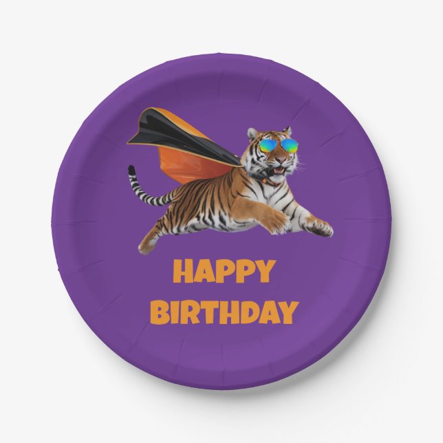 Prato De Papel Super-herói do Tiger (Frente)