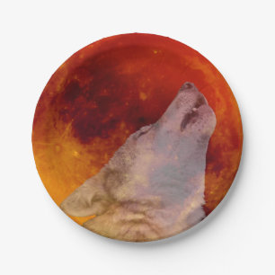Prato De Papel Super Sangue Wolf Moon 2019
