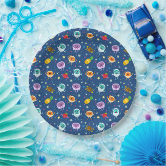 Prato De Papel Super Simples | Bumble Nums Space Birthday