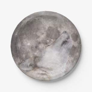 Prato De Papel Super Wolf Moon