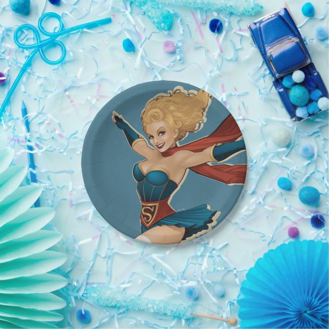 Prato De Papel Supergirl Explosiva (Festa)