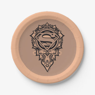 Prato De Papel Supergirl Mandala Graphic