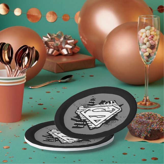 Prato De Papel Supergirl Newsprint S-Shield (Múltiplo)