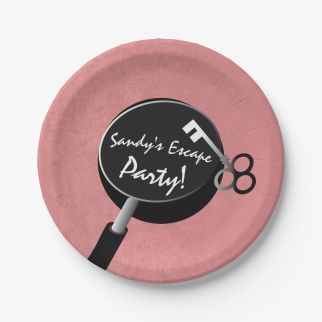 Prato De Papel Suprimentos para Meninas de Festas de Fuga (Frente)