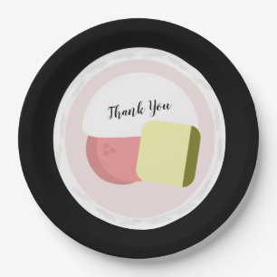 Prato De Papel Sushi Roll Salmon - Restaurante de Aniversário