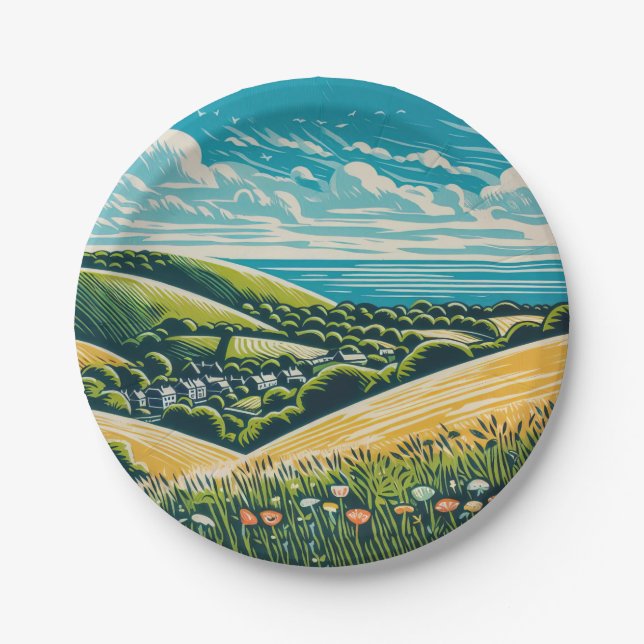 Prato De Papel Sussex Downs (Frente)