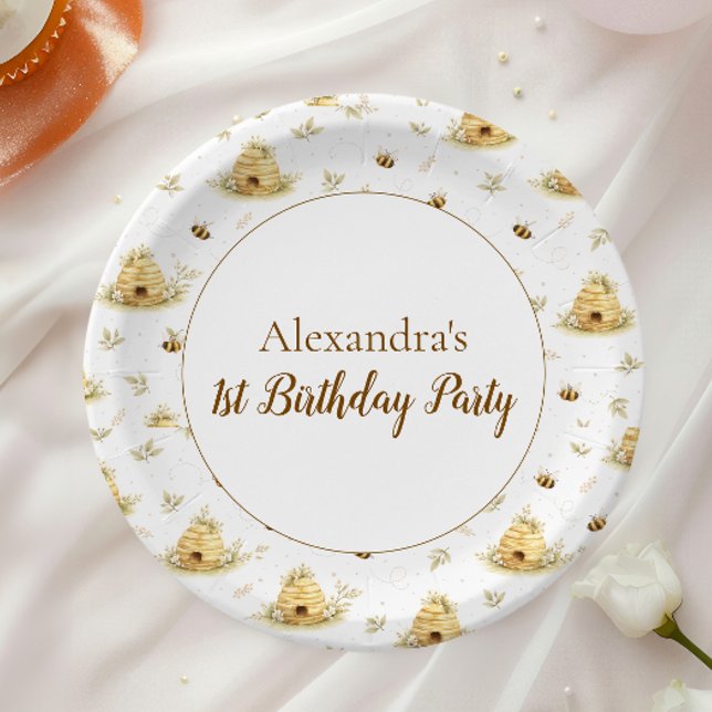 Prato De Papel Sweet As Can Bee Wild One Birthday (Criador carregado)