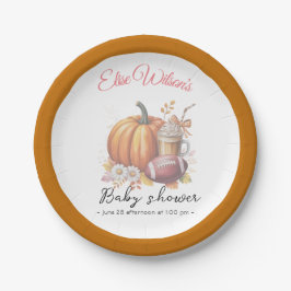 Prato De Papel Sweet little pumpkin is on the way