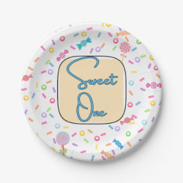 Prato De Papel Sweet One First Birthday Party Plates