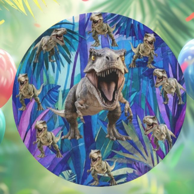 Prato De Papel T Rex Dinossaur Party (Fun T Rex Dinosaur Party Paper Plates for Epic Celebrations!)