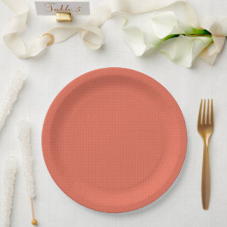 Prato De Papel Tableware do padrão Vintage Salmon Na moda