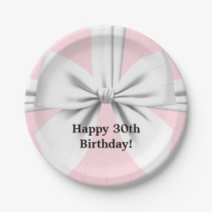 Prato De Papel Tableware Elegante Rosa Tiffany Birthday